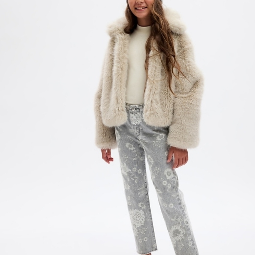 GAP mid rise floral jeans, size 18, like new